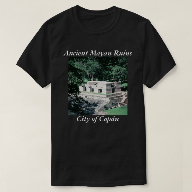 T-shirt Ancienne ruines mayas Copan Photo Conçu (Design devant)