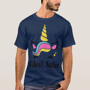 T-shirt Ancienne Soeur Cute Magique Unicorn Sibings Match