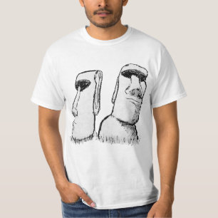 T-shirt Anciennes statues de l'île de Pâques croquis