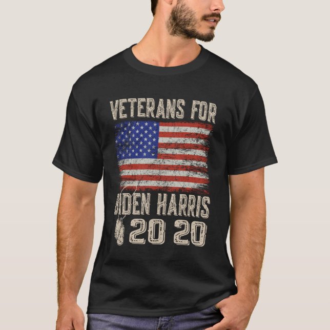 T-shirt Anciens combattants de Biden Harris 2020 (Devant)