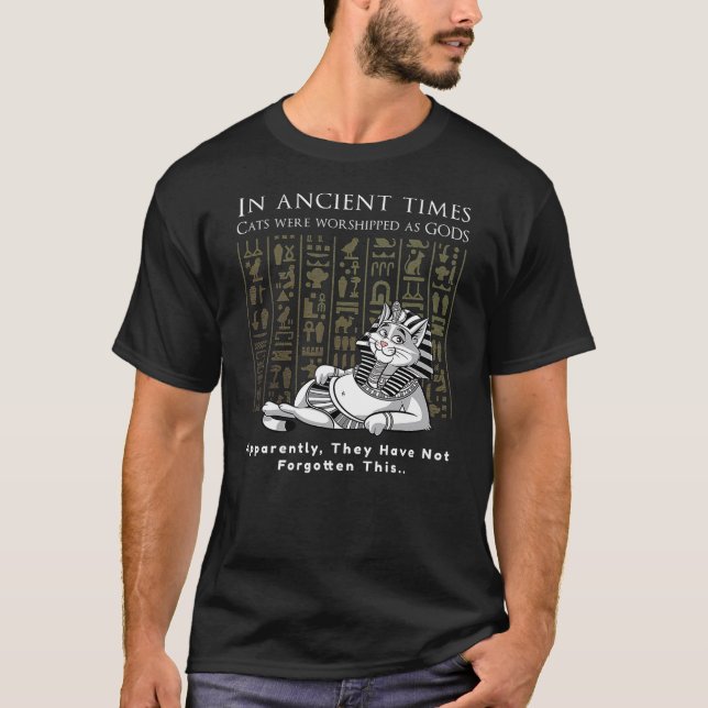 T-shirt Ancient Egyptian Cat Pharaoh Funny Cat Lover (Devant)