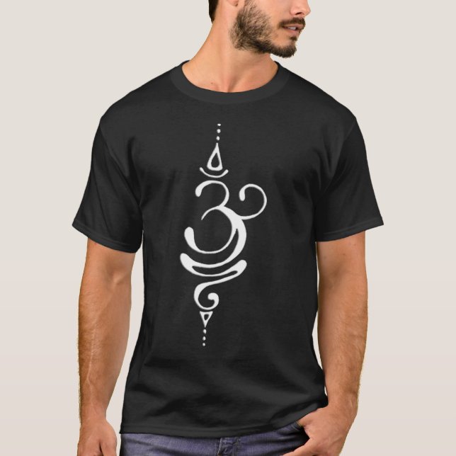 T-shirt Ancient Sanskrit Symbol for BREATHE Inspiration Om (Devant)