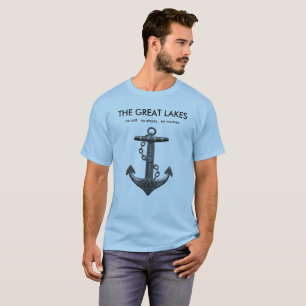 T-shirt Ancrage métallique chrome pirate thème nautique