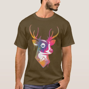 T-shirt ancre d'animal sauvage de cerf cool, randonneur, c