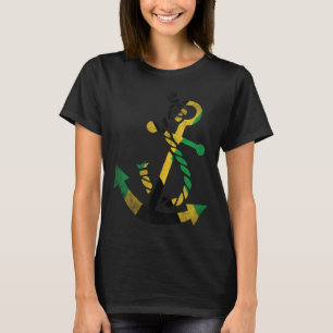 T-shirt Ancre de bateau nautique Jamaïque Drapeau jamaïcai