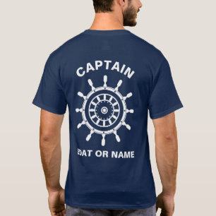 T-shirt Ancre Marine Nautique Bateau bleu Capitaine