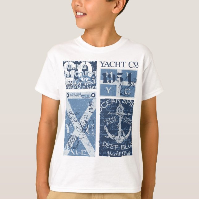 T-shirt Ancre maritime - Yacht Club Voile nautique (Devant)