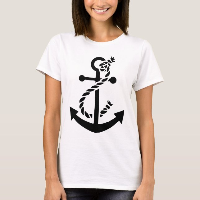 T-shirt Ancre nautique de marine de marine de bateau (Devant)