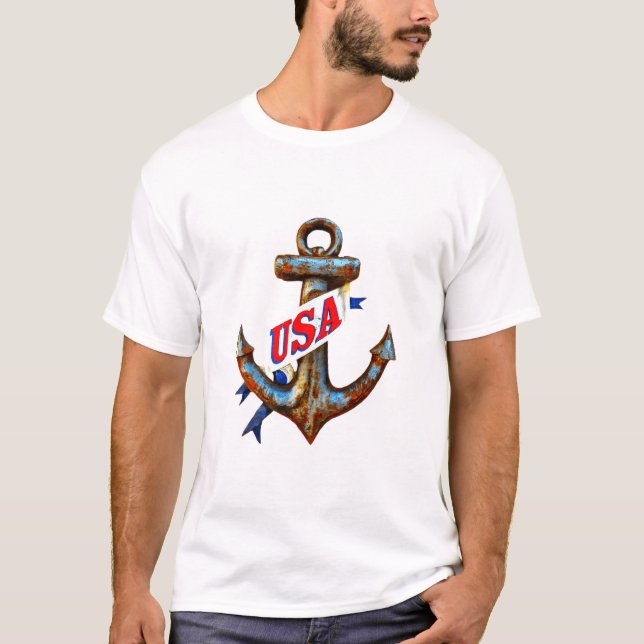 T-shirt Ancres Away, USA ! (Devant)