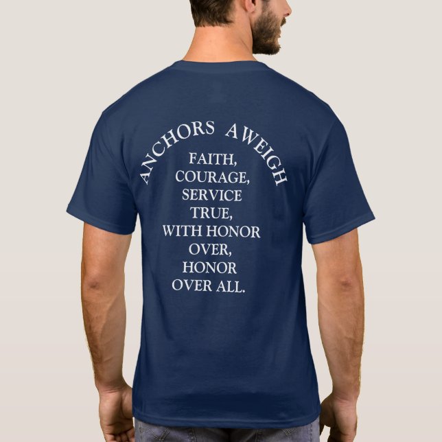 T-SHIRT ANCRES AWEIGH / NAVY BLUE SHIRT (Dos)