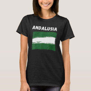 T-shirt Andalousie Drapeau Vacances Vintage Grunge Andalou