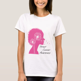 T-shirt andelion Conscience du cancer du sein Pink Ribbon 