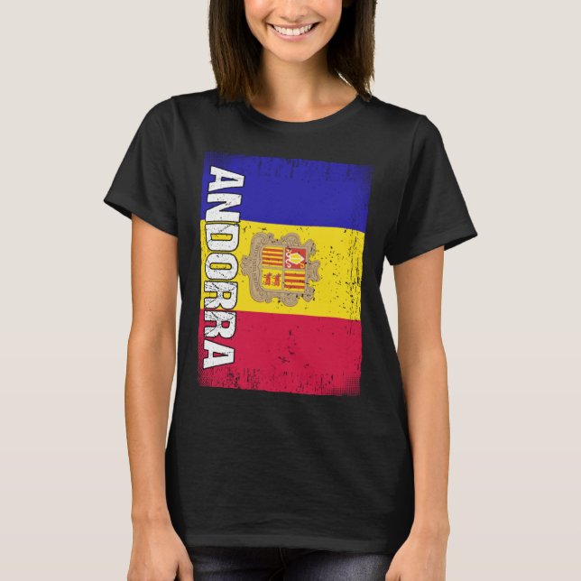 T-shirt Andorran Flag Andorra (Devant)