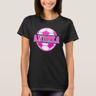 T-shirt Andrea Nom Filles Football Jouer Football Sports V
