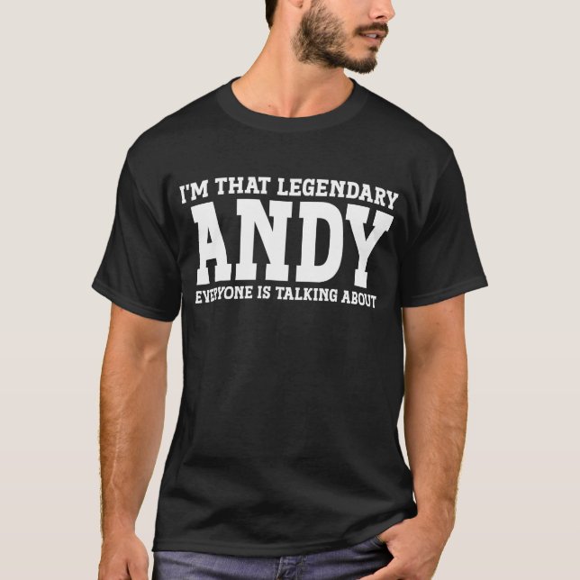 T-shirt Andy Nom personnel Funny Andy (Devant)