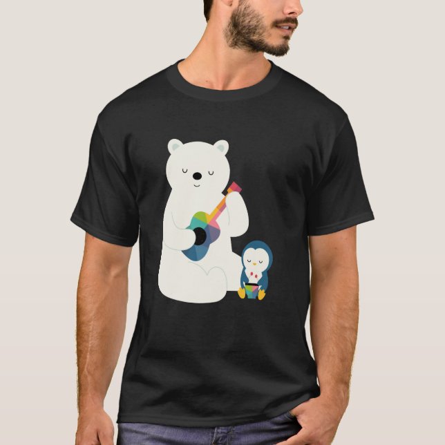 T-shirt Andy Westface sans fil Un petit groupe graphique (Devant)