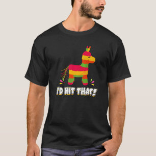 T-shirt Âne Je Frapperais Cette Pinata De Thème Mexicain F