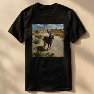 T-shirt Âne souriant drôle Road Trip désert Route 66