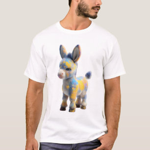 T-shirt Âne vibrant multicolore pour hommes