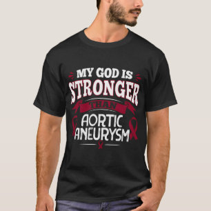 T-shirt Aneurysme aortique Survivant Burgundy Sensibilisat