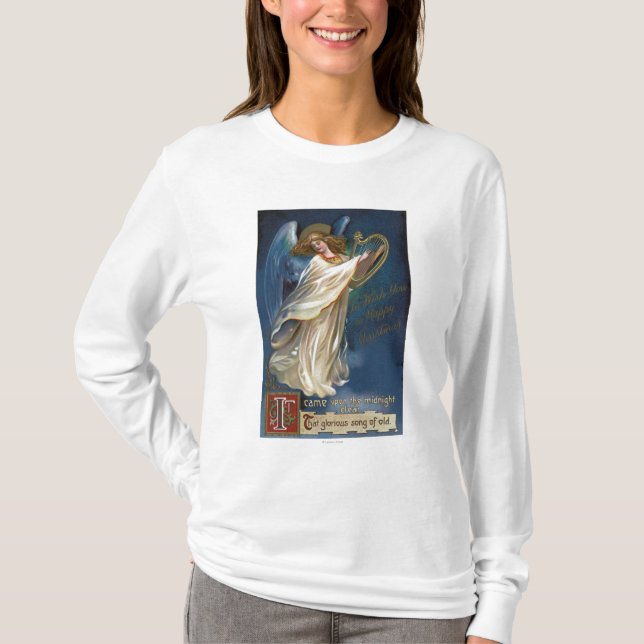 T-shirt Ange avec une harpe (Devant)