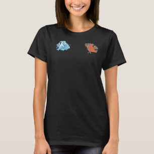 T-shirt Ange Dauphin Et Diable Assis Sur Votre Épaule N