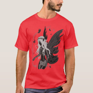 T-shirt Ange de la mort Fée Papillon Dieu Mère Feu foncé