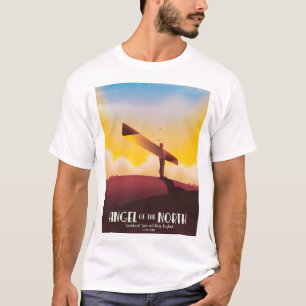 T-shirt Ange de l'affiche de voyage North Vintage.