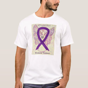 T-shirt Ange de ruban de sensibilisation à la viol
