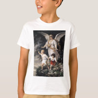 Ange de The Guardian et enfants, peinture vintage
