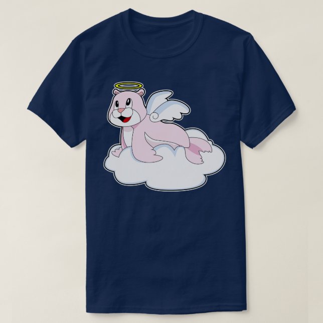 T-shirt Ange des nuages de phoque (Design devant)