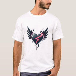 T-shirt ange du coeur brisé