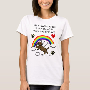 T-shirt Ange du gardien du chocolat Labrador (Pont arc-en-
