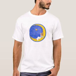 T-shirt Ange faisant une sieste sur la lune