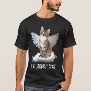 T-shirt ange gardien de chat aile nuage cadeau