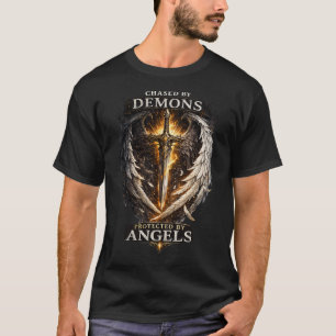 T-shirt Ange Guerrier de Fantasy Sombre Graphique