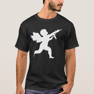 T-SHIRT ANGE TOTING DE FUSIL DE MASSACRE DE SAINT-VALENTIN