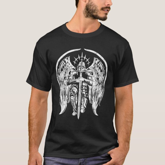 T-shirt Angel Archangel Michael Warrior (Devant)