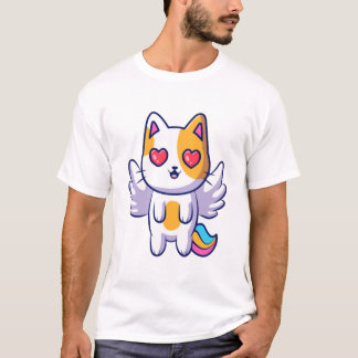 T-shirt Angel Cat Flying