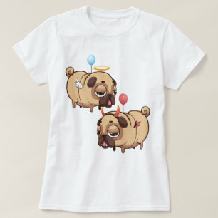 T-shirt Angel/Diable Carlin mignon