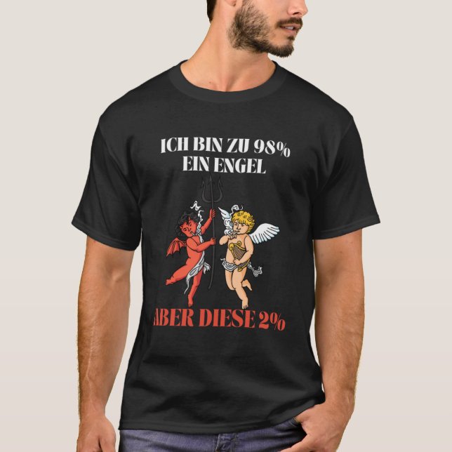 T-shirt Angel in the Heart Sracasm Humour (Devant)