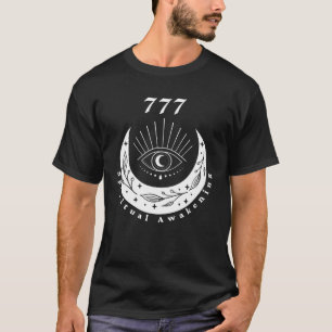 T-shirt Angel Numéro 777 Éveil Spirituel La Lune Oeil