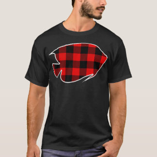 T-shirt Angelfish Red Buffalo Plaid Pet Matching PJ Family