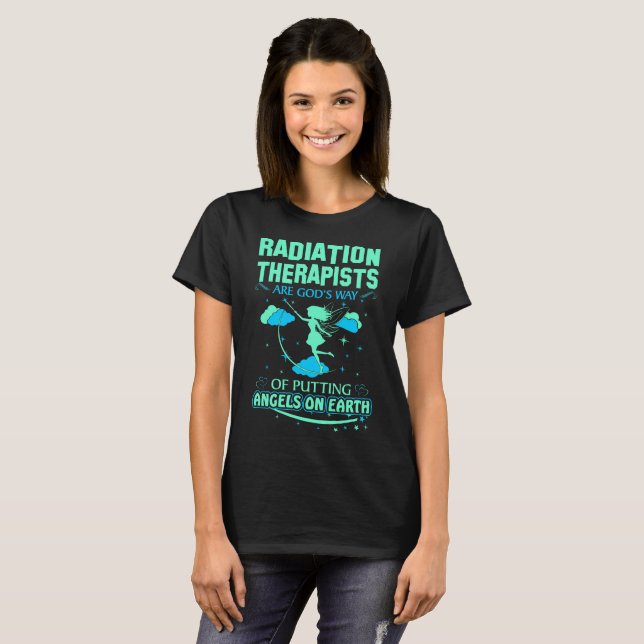 T-shirt Anges de dieux de thérapeutes de rayonnement sur (Devant entier)