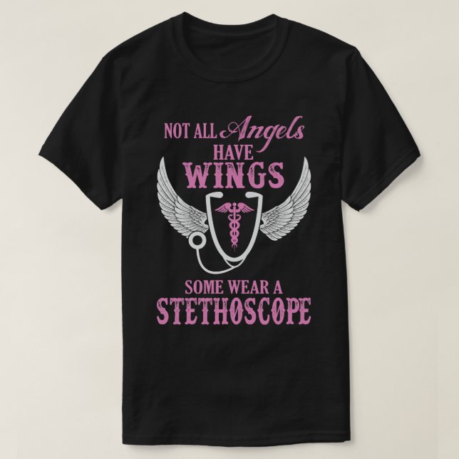 T-shirt Anges stéthoscope (Design devant)