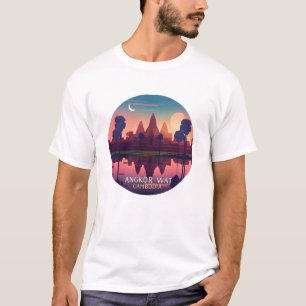 T-shirt Angkor Wat Sunrise Cambodge Siem Reap Retro