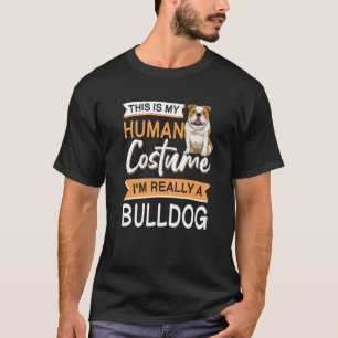 T-shirt Anglais Bulldog Halloween Costume Vêtements Pour E