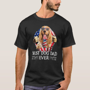 T-shirt Anglais Cocker Espaniel Papa Drapeau Américain 4èm
