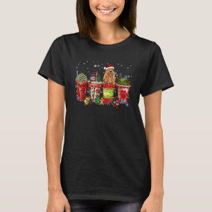 T-shirt Anglais Cocker Spaniel Iced Latte Snowmen Sweets S