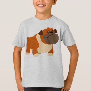 T-shirt anglais mignon d'enfants de bouledogue